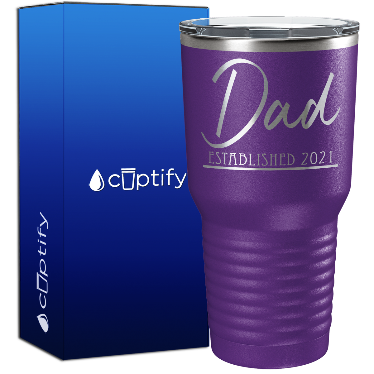 Dad Established 30oz New Baby Tumbler