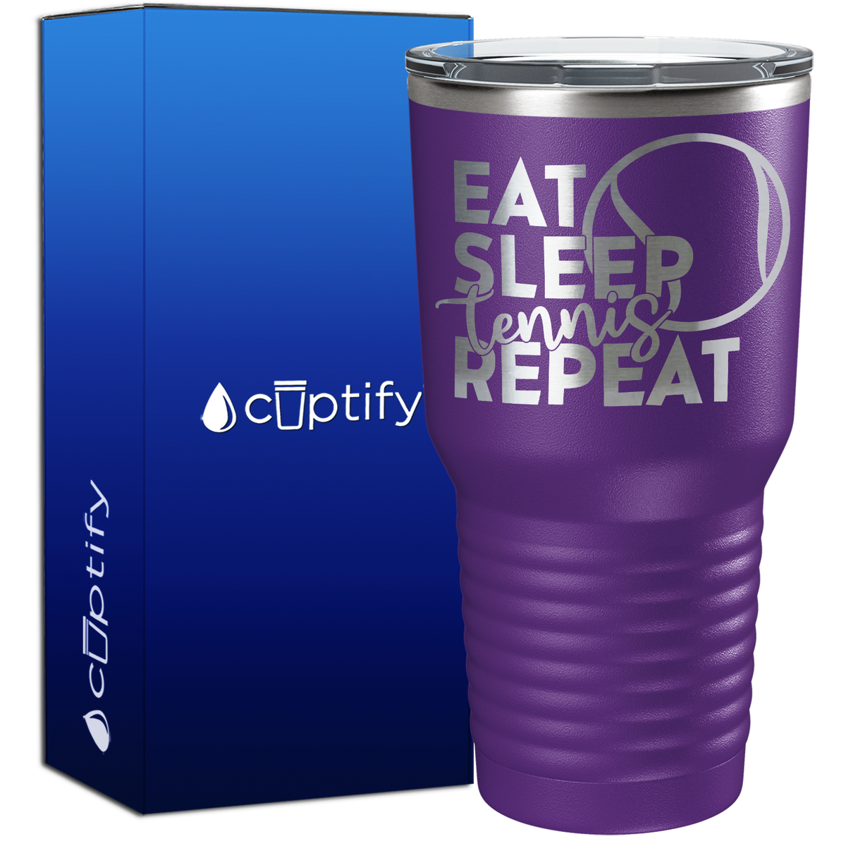 Eat Sleep Tennis Repeat 30oz Tennis Tumbler