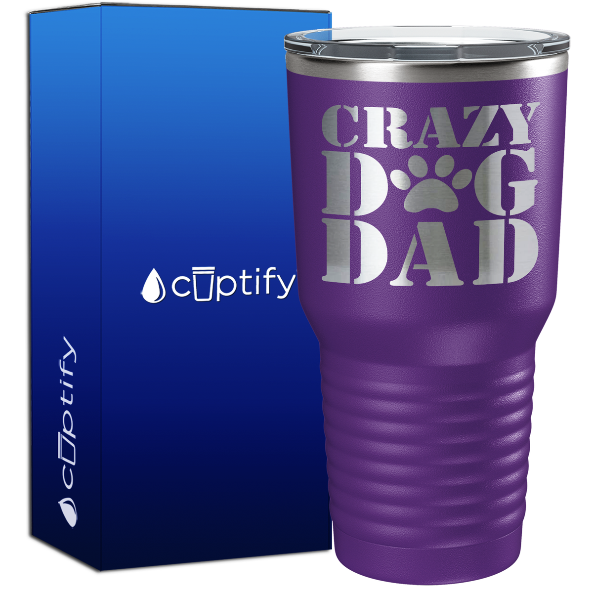 Crazy Dog Dad 30oz Dogs Tumbler