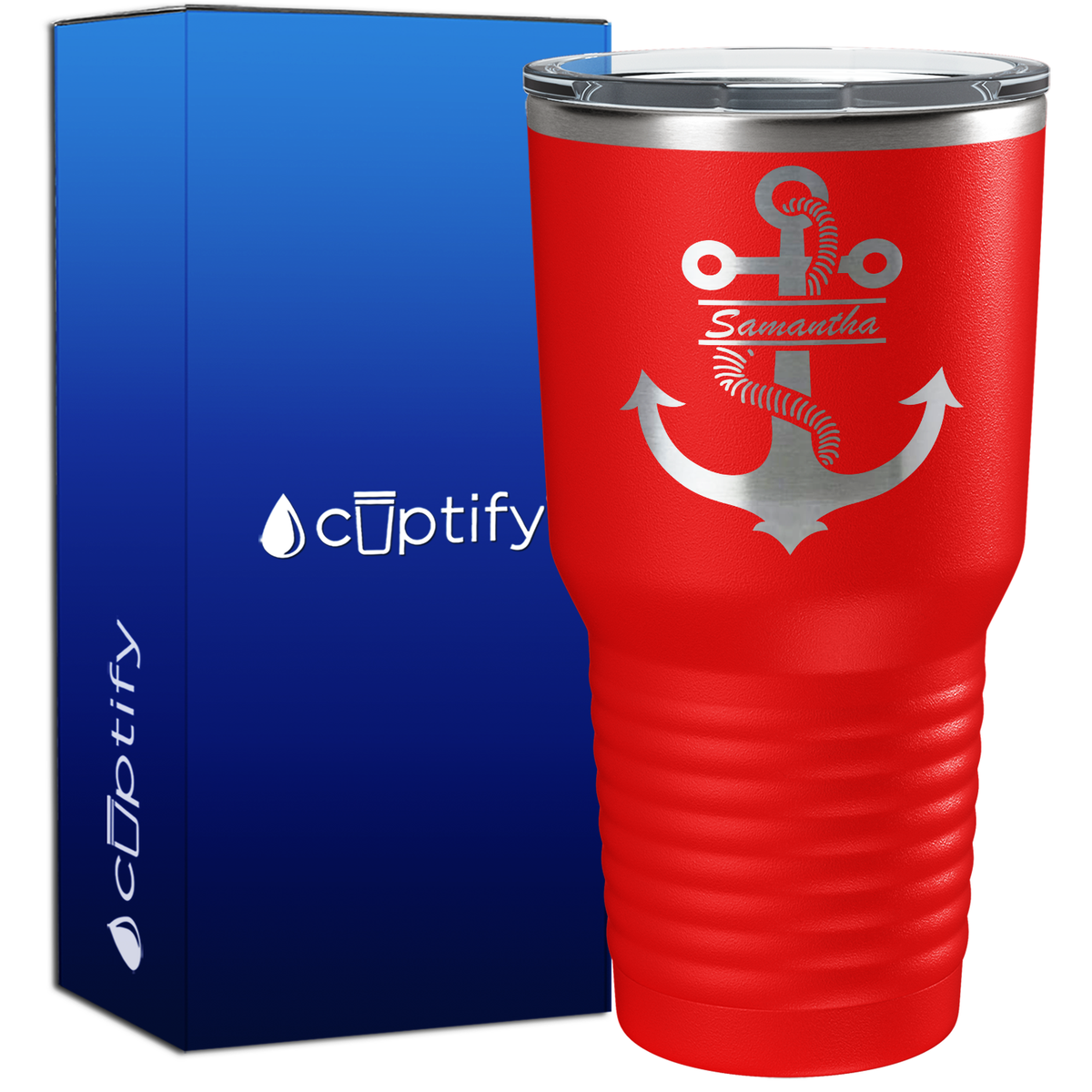 Personalized Anchor Rope 30oz Anchor Tumbler