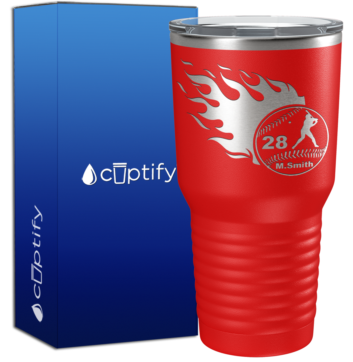 Personalized Baseball with Player  30oz Baseball Tumbler