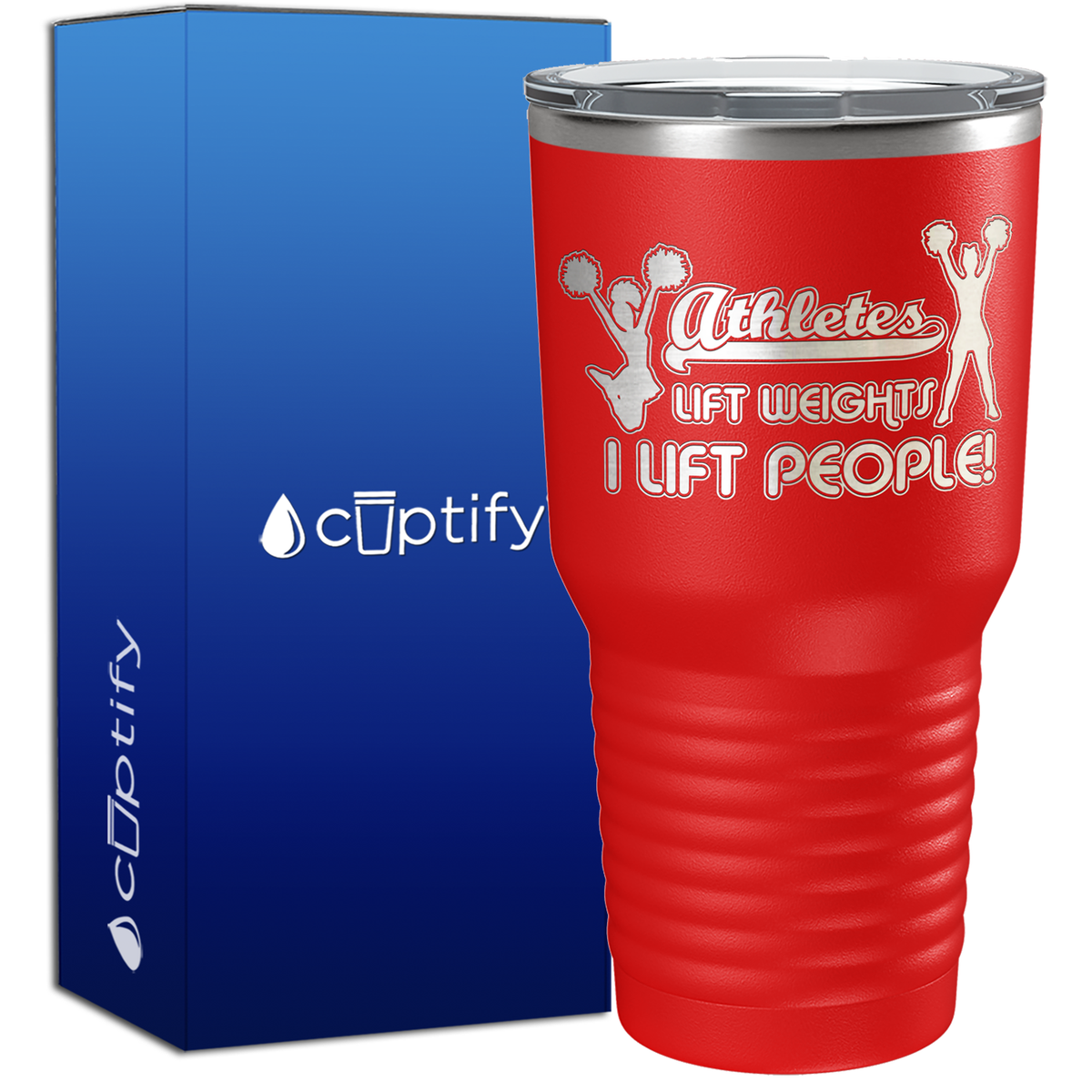 Athletes Lift Weights I Lift People 30oz Cheer Tumbler