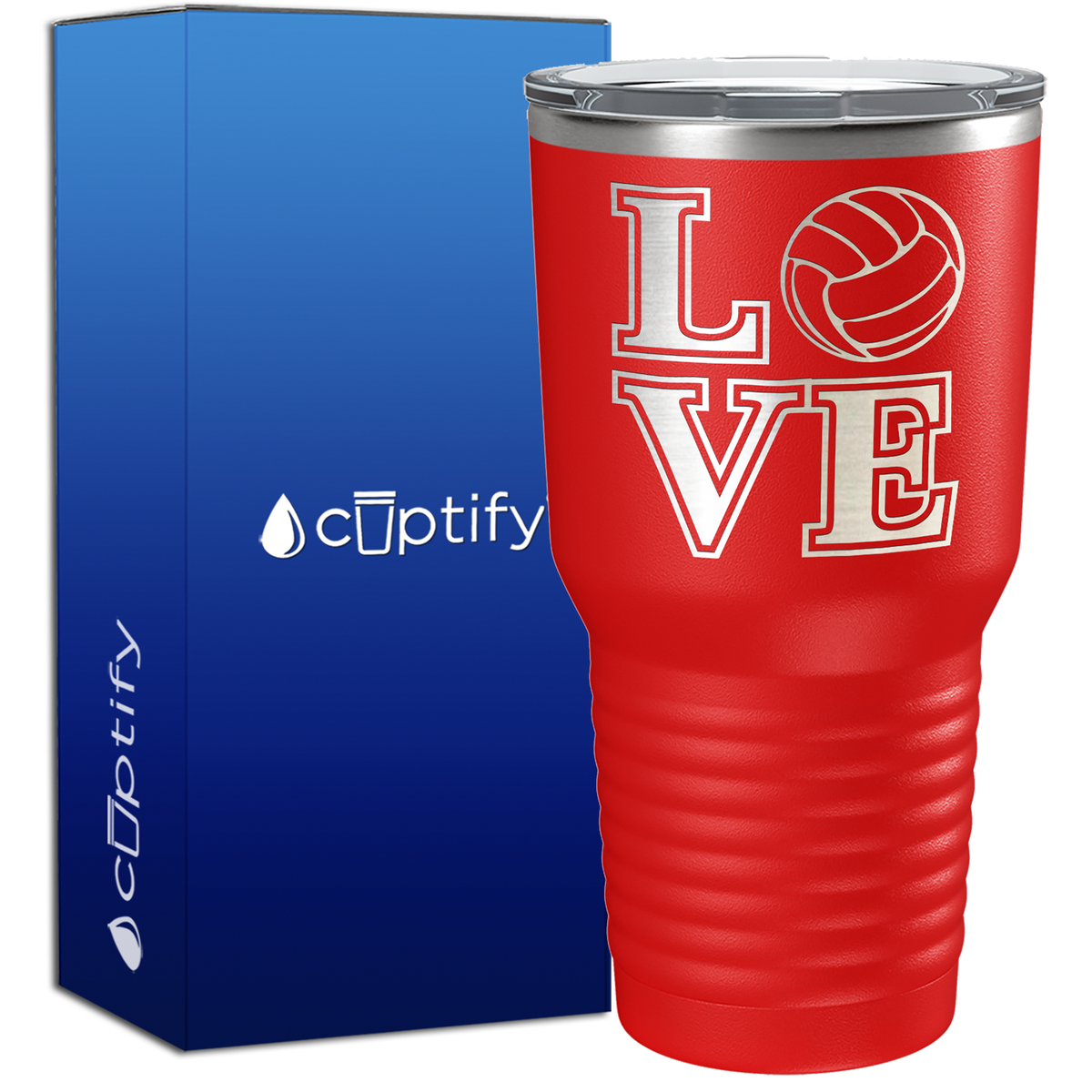 LOVE Volleyball 30oz Stainless Steel Tumbler