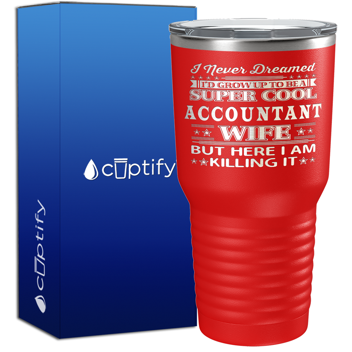 Accountant Wife on 30oz Stainless Steel Tumbler