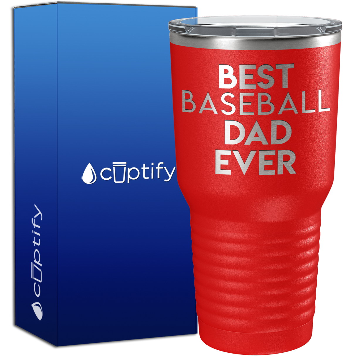 Best Baseball Dad Ever 30oz Baseball Tumbler