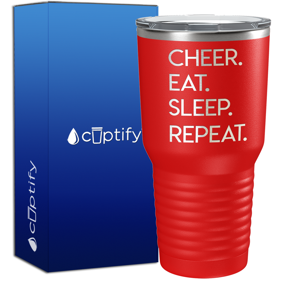 Eat Sleep Cheer Repeat 30oz Cheer Tumbler