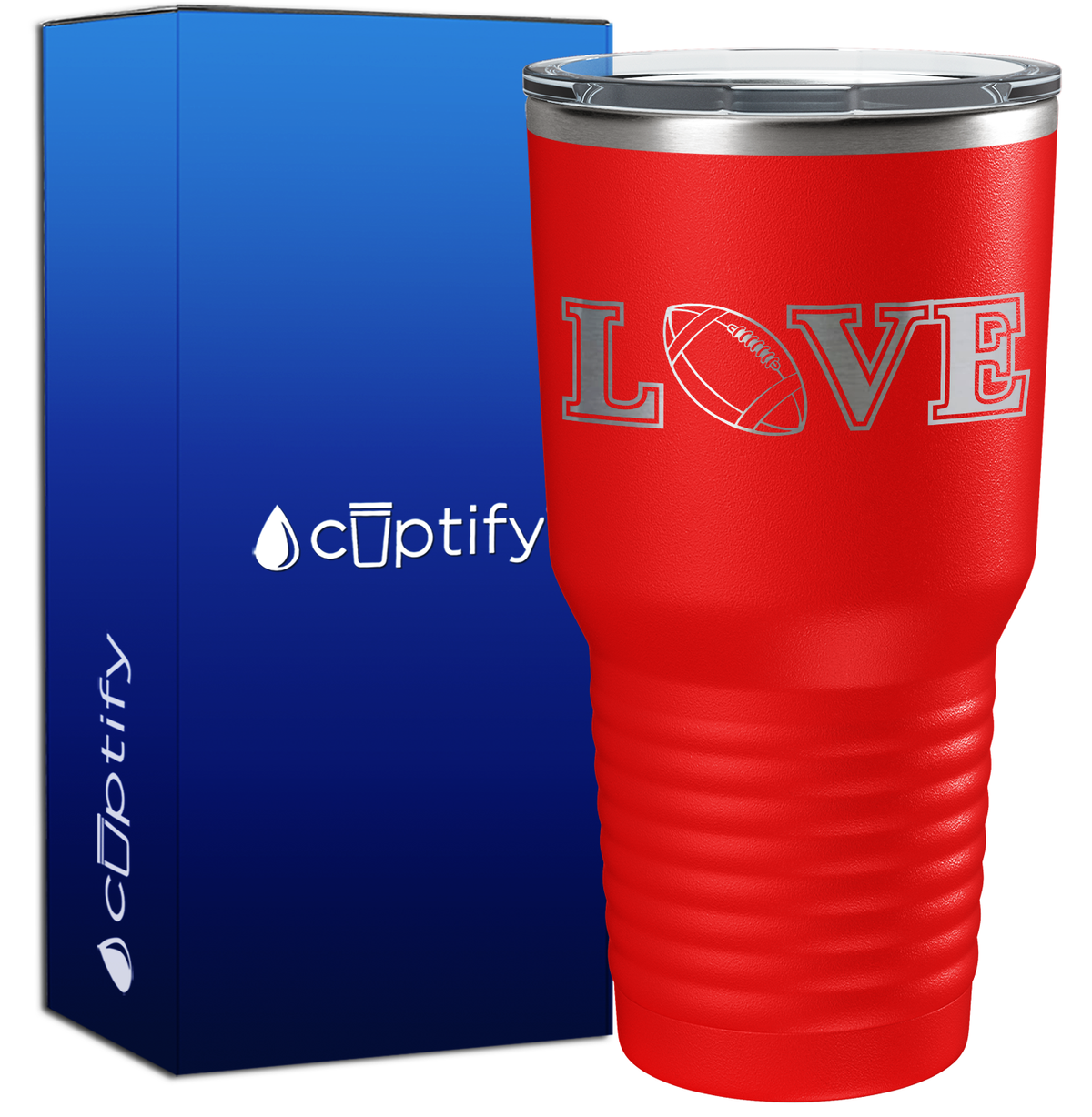 Football Love 30oz Football Tumbler