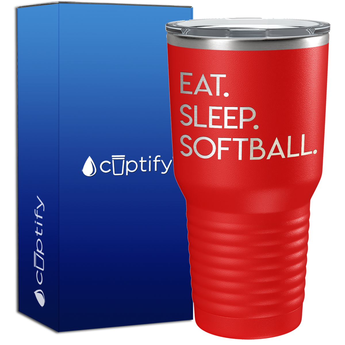 Eat Sleep Softball 30oz Softball Tumbler