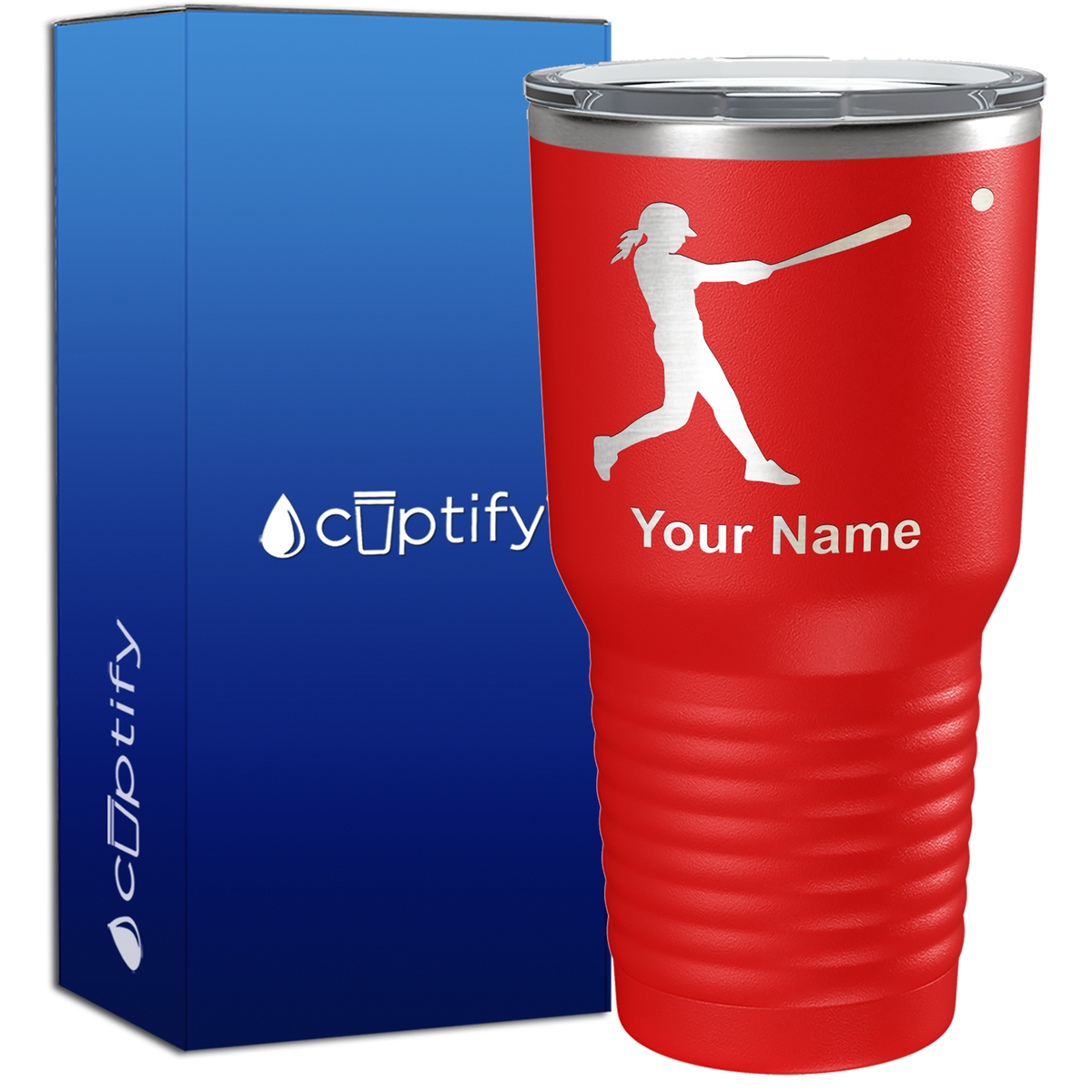 Softball Girl at Bat 30oz Softball Tumbler