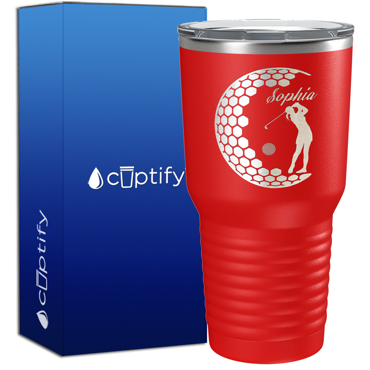 Personalized Women Golfer 30oz Golf Tumbler