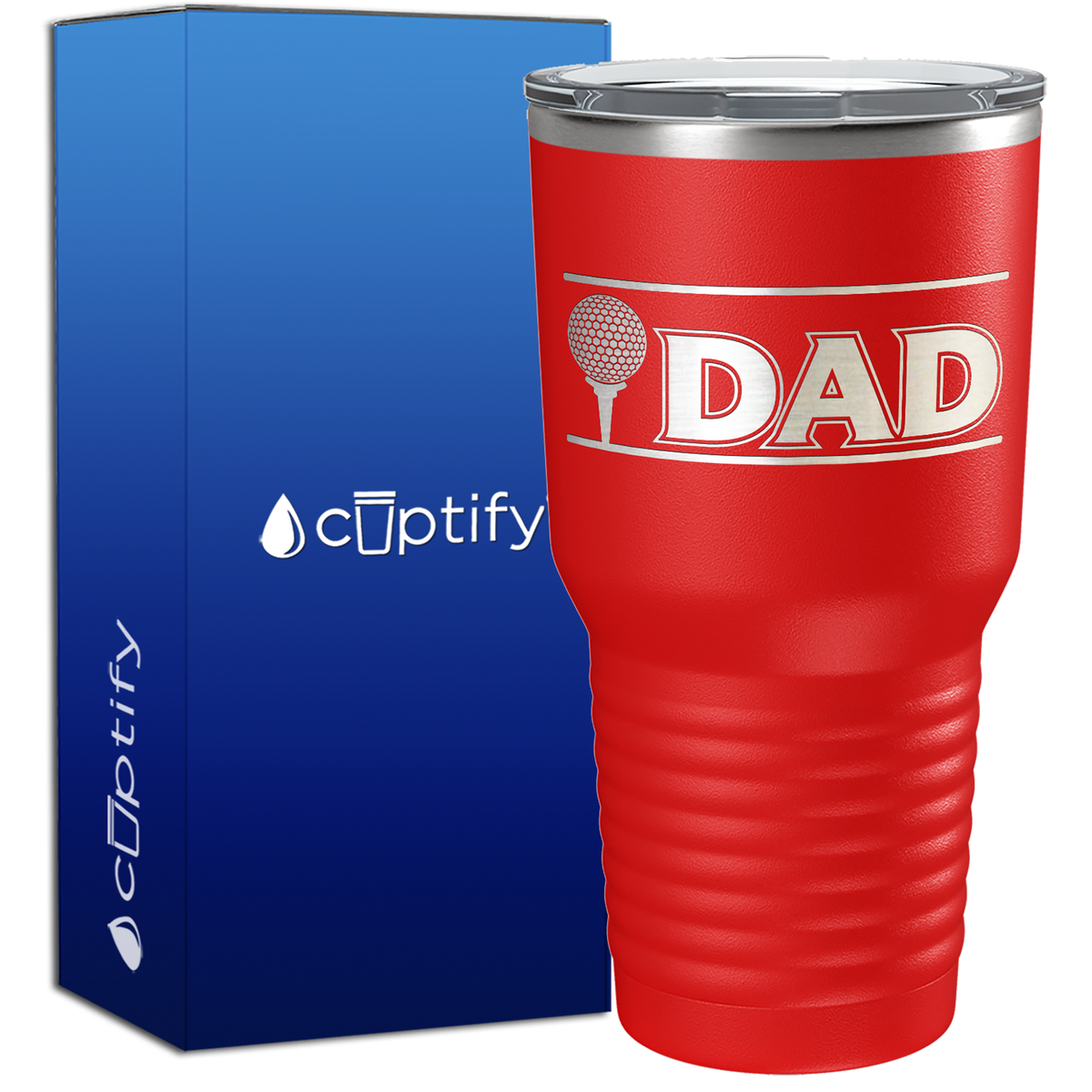 Golf Dad with Golf Ball 30oz Golf Tumbler