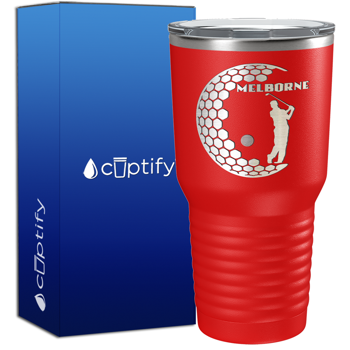 Personalized Golfer in Half Ball 30oz Golf Tumbler
