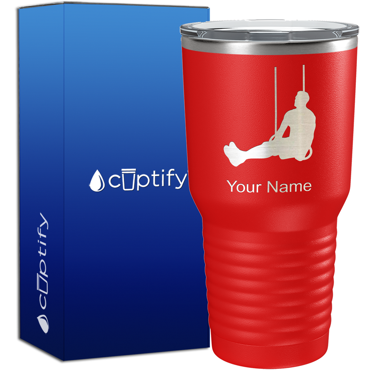 Male Gymnast Silhouette 30oz Gymnastics Tumbler