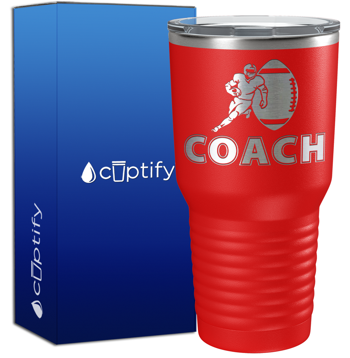 Football Coach Silhouette 30oz Coach Tumbler