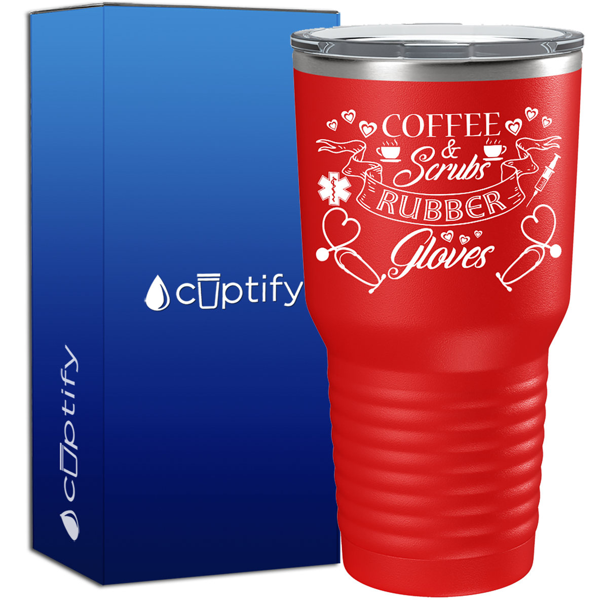 Coffee Scrubs and Rubber Gloves  Nurse Tumbler