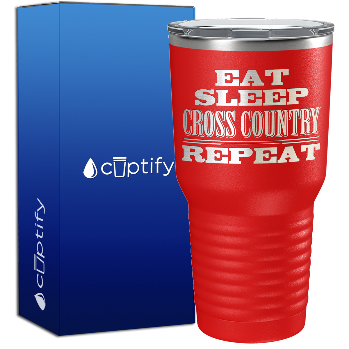 Eat Sleep Cross Country Repeat 30oz Cross Country Tumbler