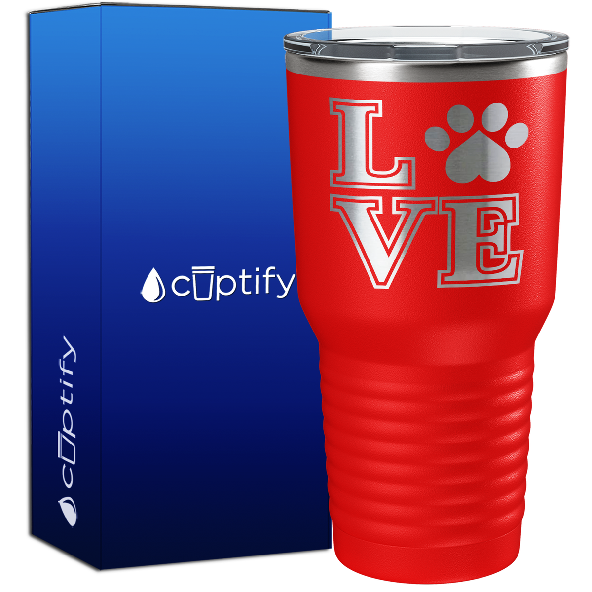 Love Dogs Paw Print 30oz Dogs Tumbler