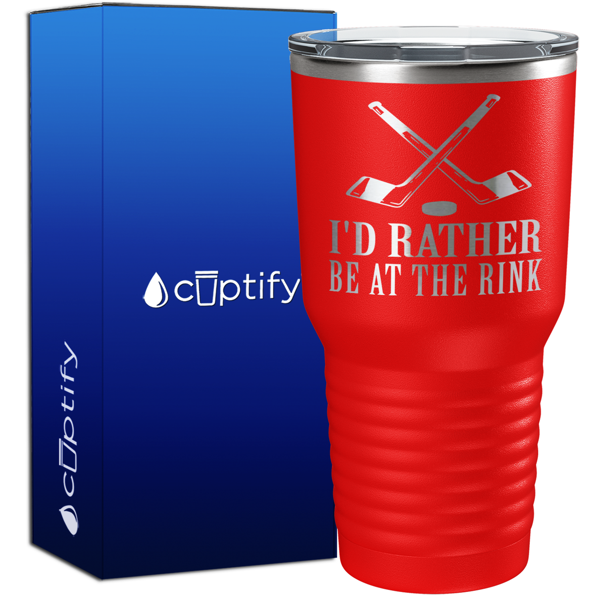 I'd Rather Be at the Rink 30oz Hockey Tumbler