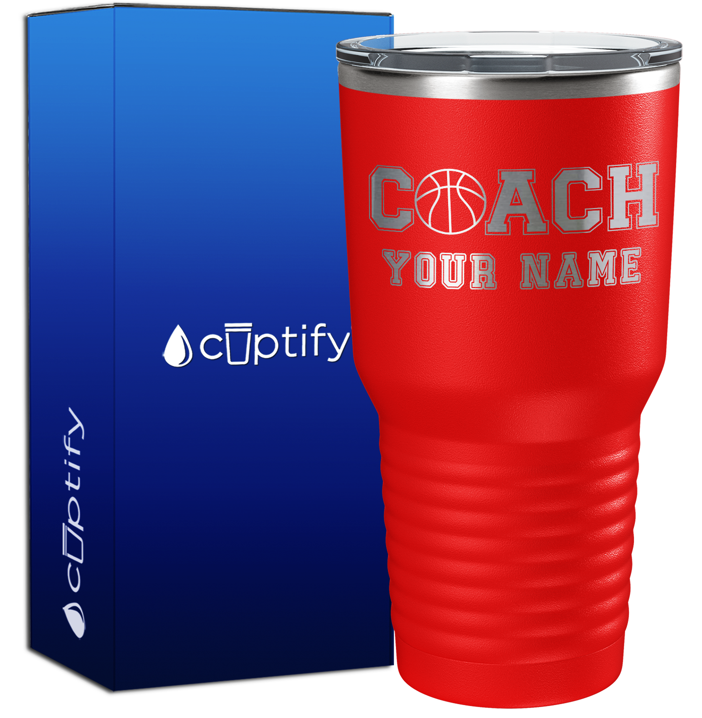 Personalized Coach Basketball 30oz Coach Tumbler