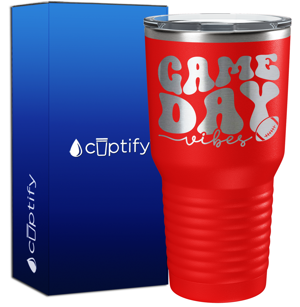 Game Day Vibes Football 30oz Football Tumbler