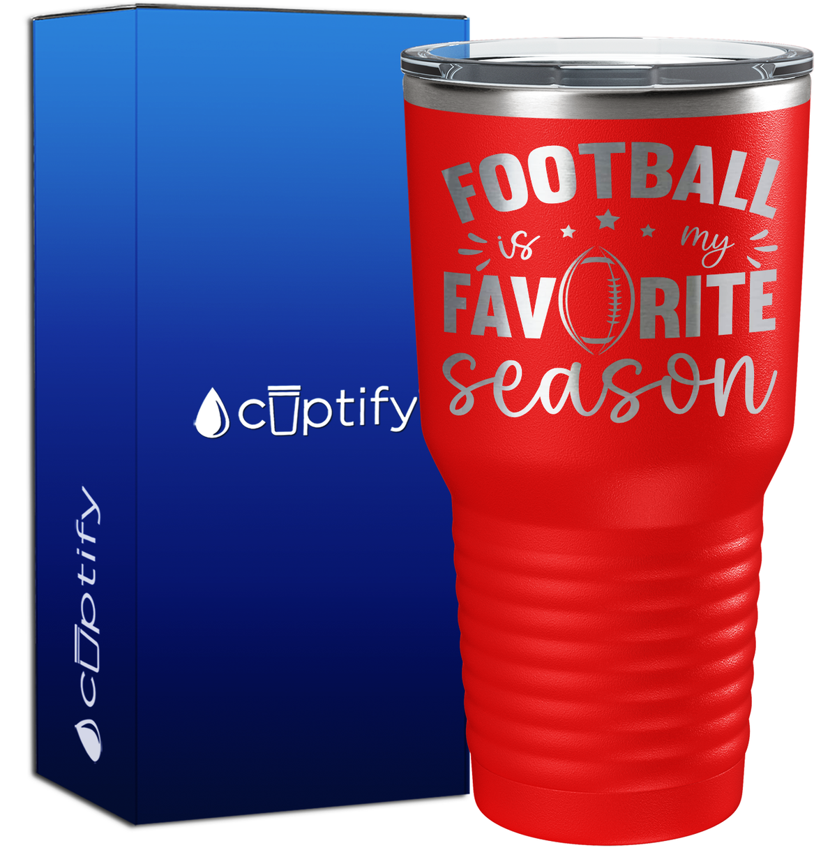 Football is my Favorite Season 30oz Football Tumbler