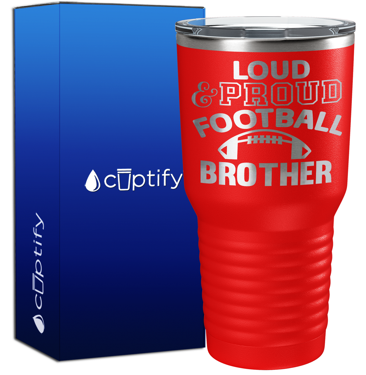 Loud and Proud Football Brother 30oz Football Tumbler