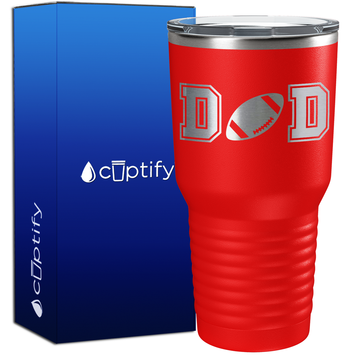 Dad Football 30oz Football Tumbler