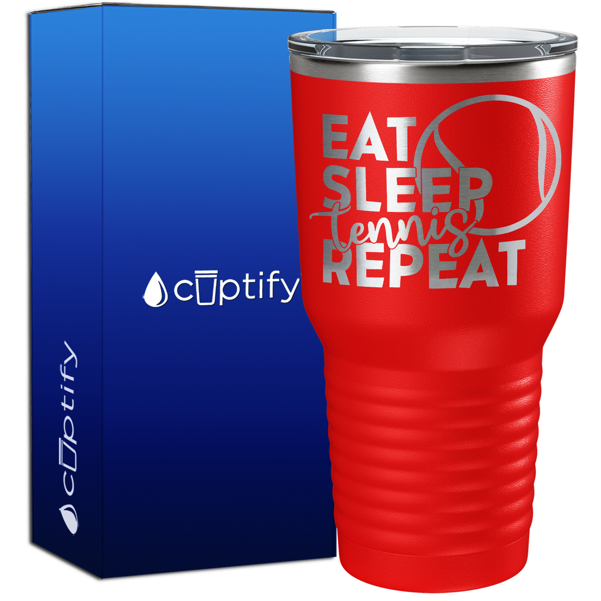Eat Sleep Tennis Repeat 30oz Tennis Tumbler