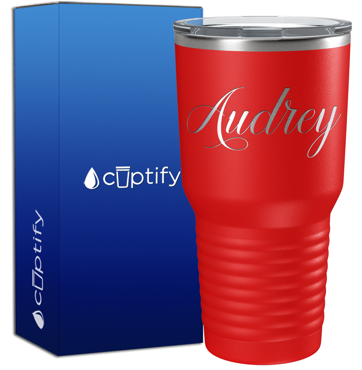 Personalized Red 30oz Engraved Tumbler