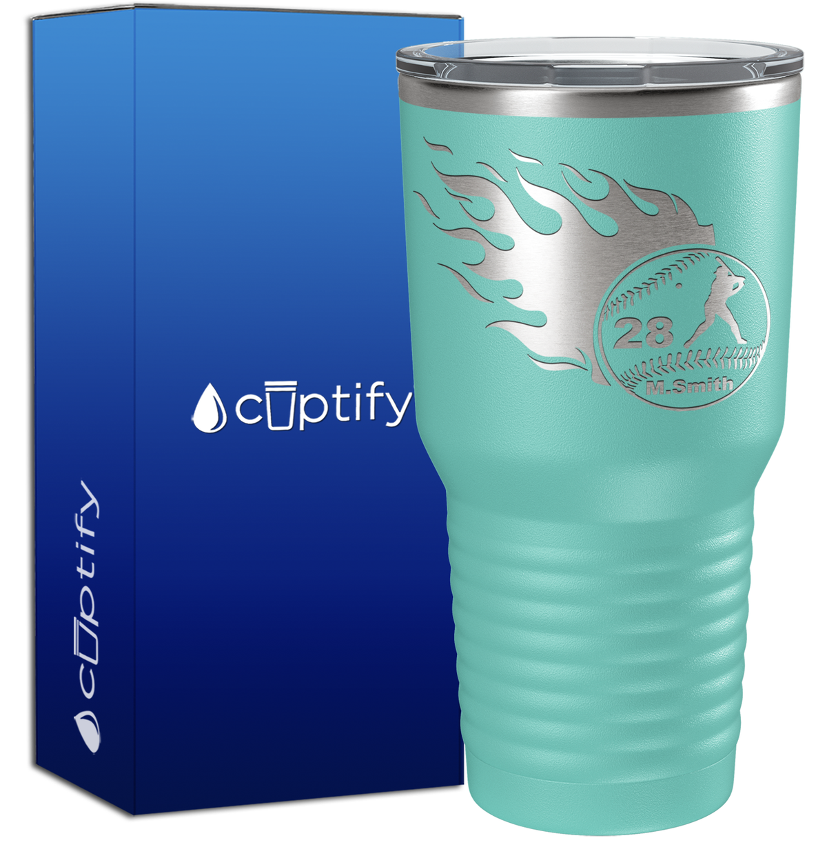 Personalized Baseball with Player  30oz Baseball Tumbler