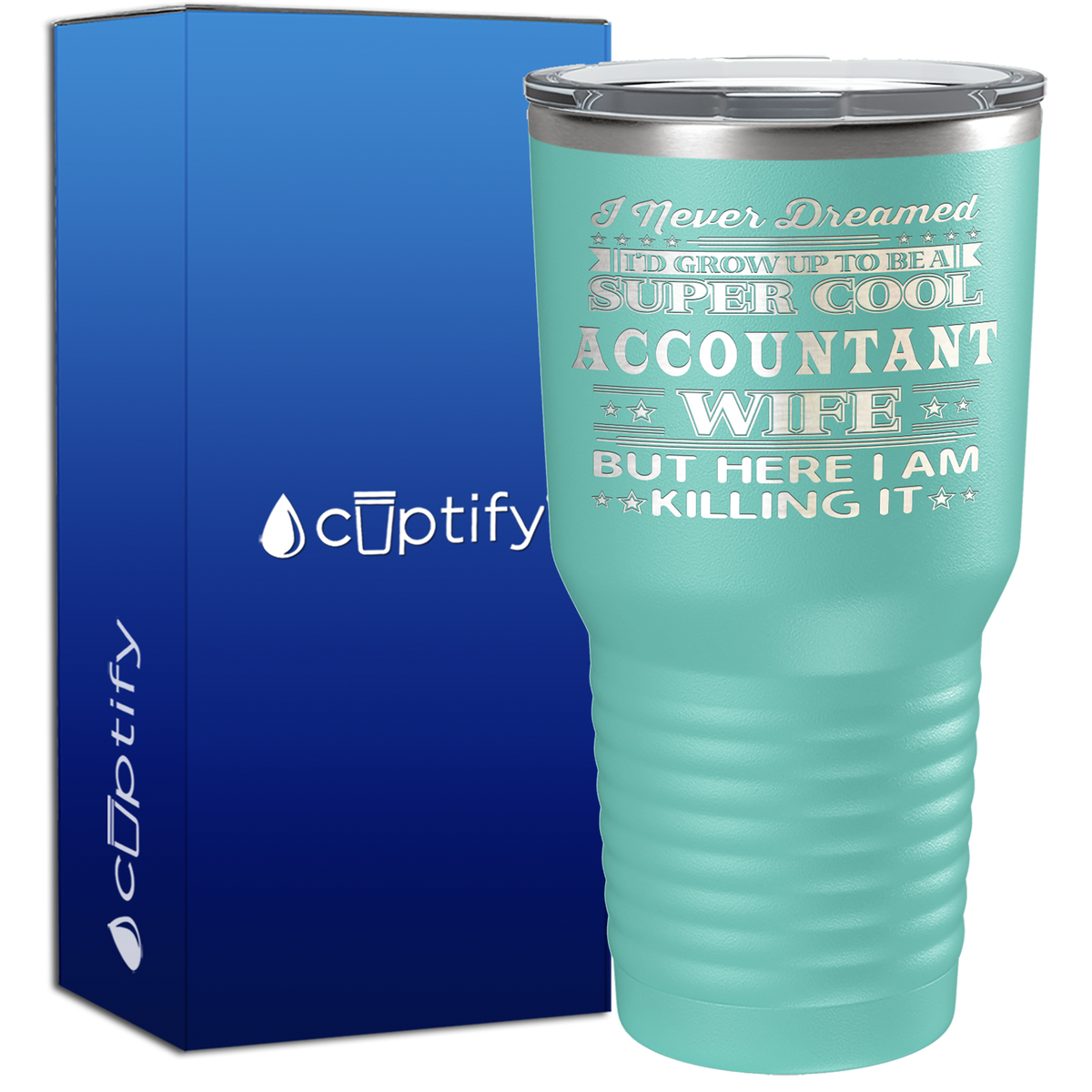 Accountant Wife on 30oz Stainless Steel Tumbler