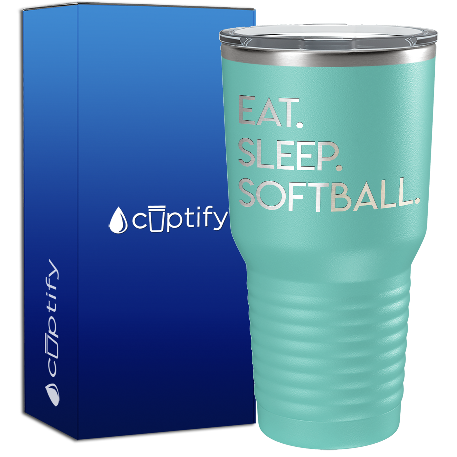 Eat Sleep Softball 30oz Softball Tumbler