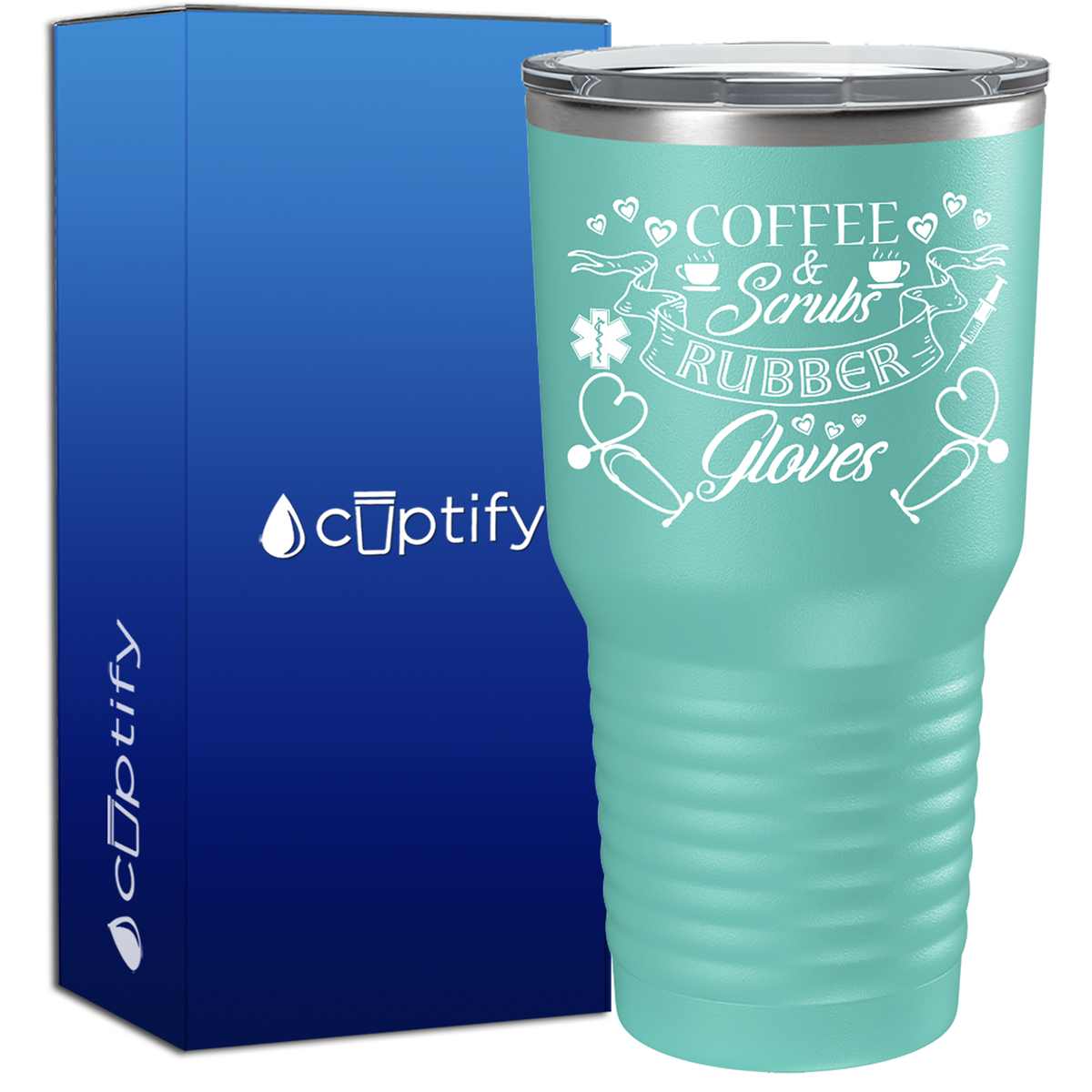Coffee Scrubs and Rubber Gloves  Nurse Tumbler