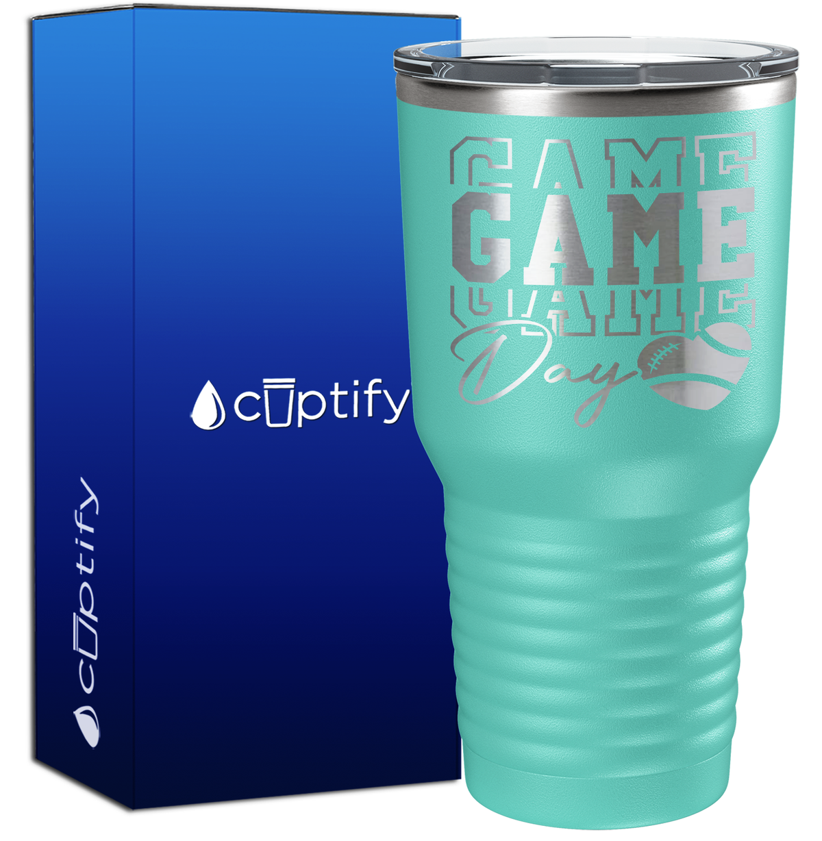 Game Game Game Day Football 30oz Football Tumbler
