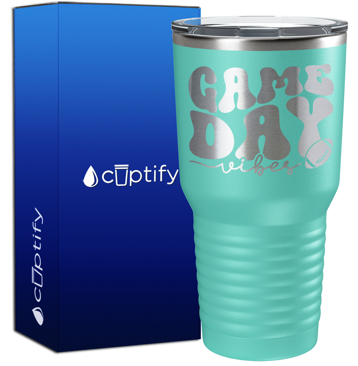 Game Day Vibes Football 30oz Football Tumbler