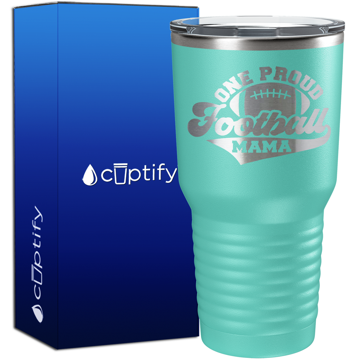 One Proud Football Mom 30oz Football Tumbler