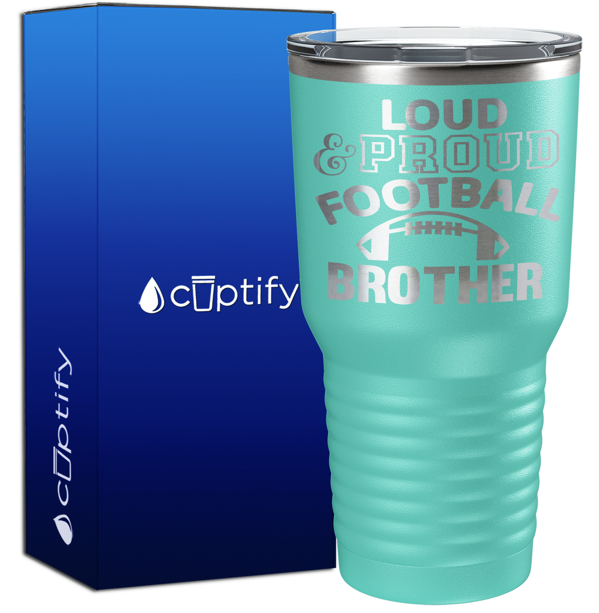 Loud and Proud Football Brother 30oz Football Tumbler