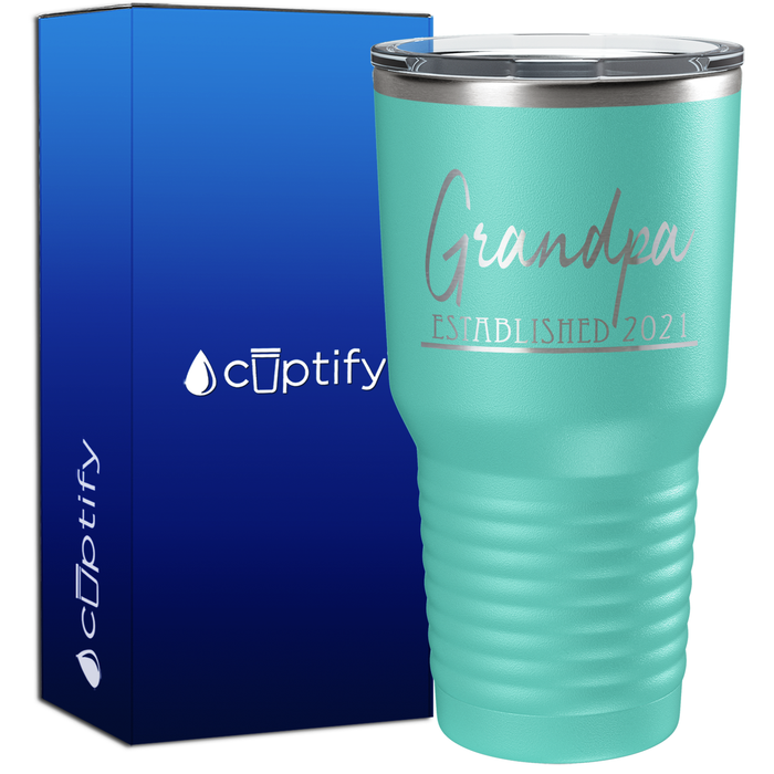 Grandpa Established 30oz New Baby Tumbler