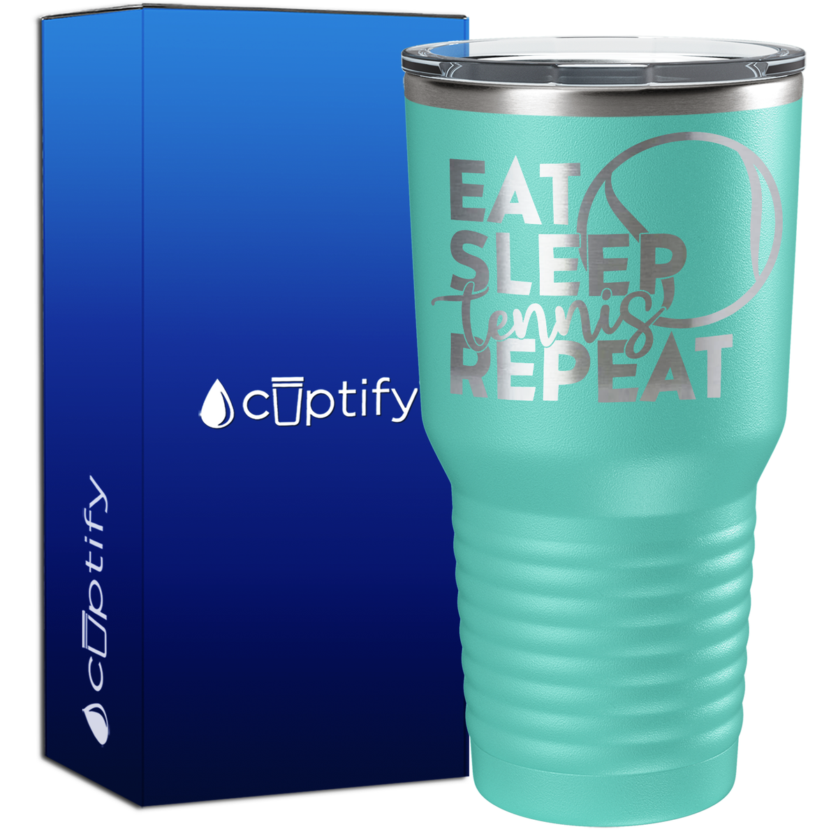 Eat Sleep Tennis Repeat 30oz Tennis Tumbler