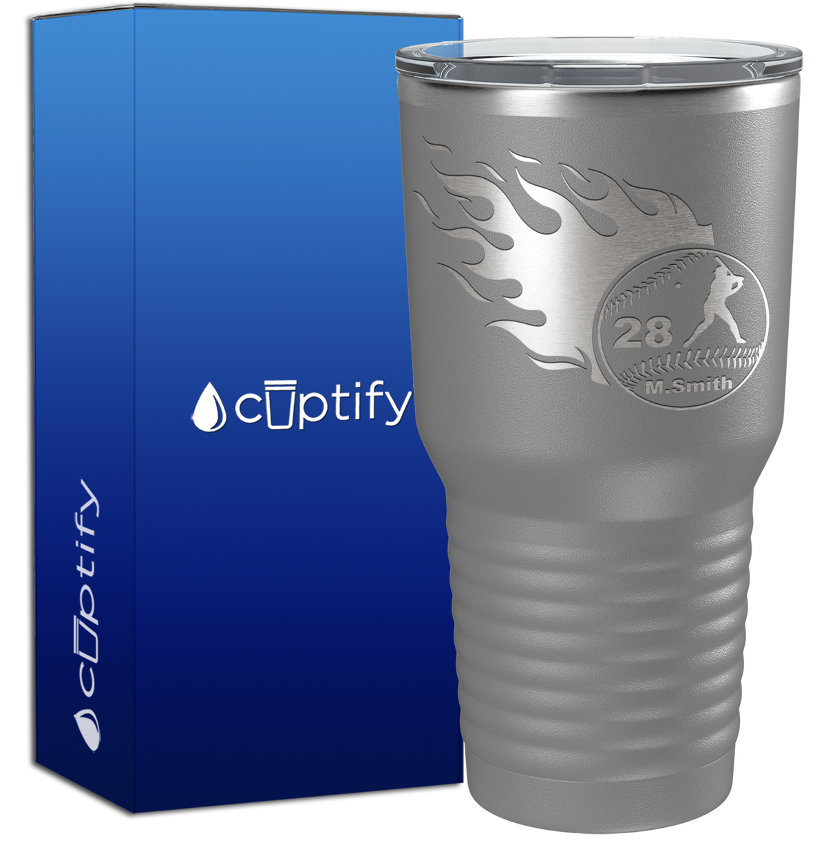 Personalized Baseball with Player  30oz Baseball Tumbler