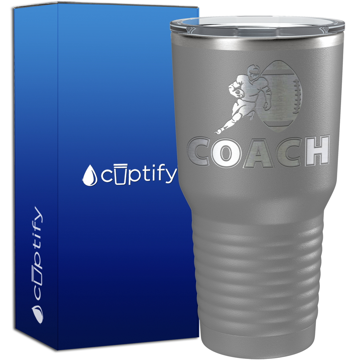Football Coach Silhouette 30oz Coach Tumbler
