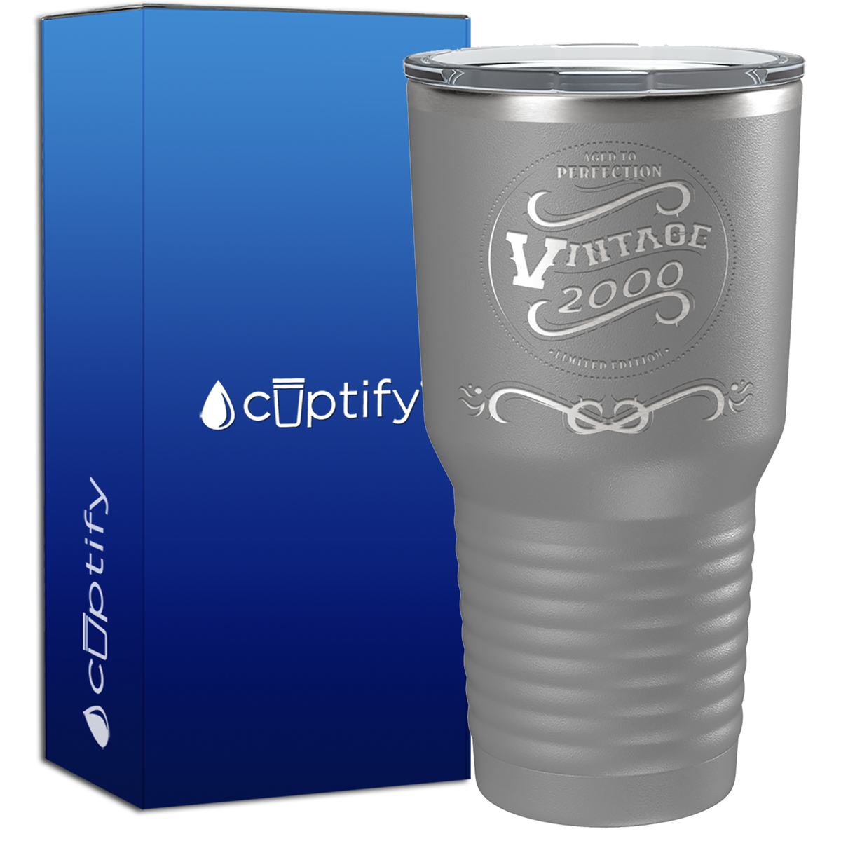 2000 Aged to Perfection Vintage 25th Birthday 25 Years Old 30oz Vintage Tumbler