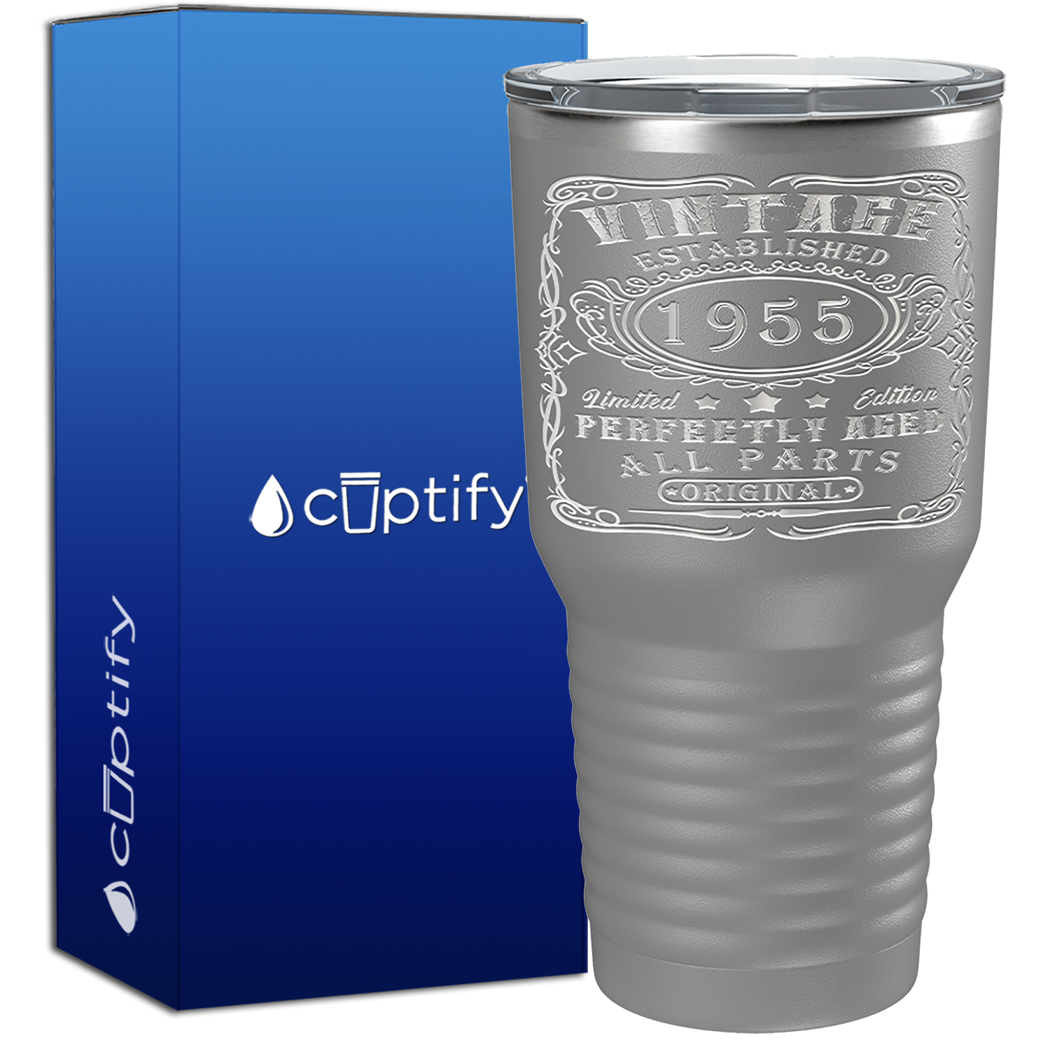 1955 Vintage Perfectly Aged 70th Birthday 70 Years Old 30oz Vintage Tumbler