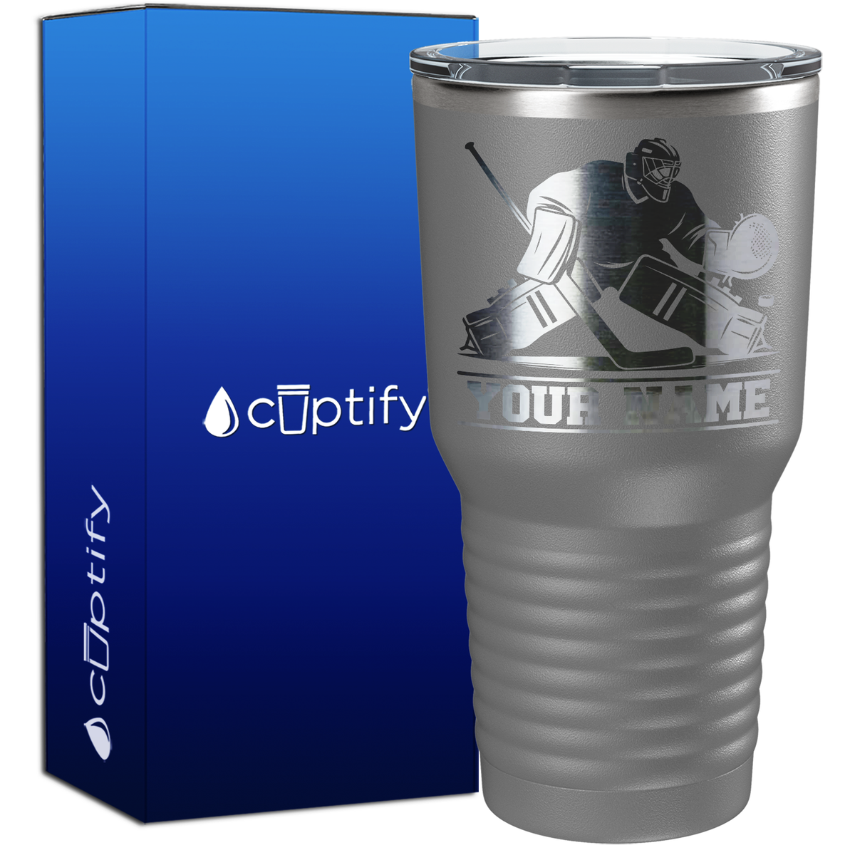 Personalized Hockey Goalie 30oz Hockey Tumbler