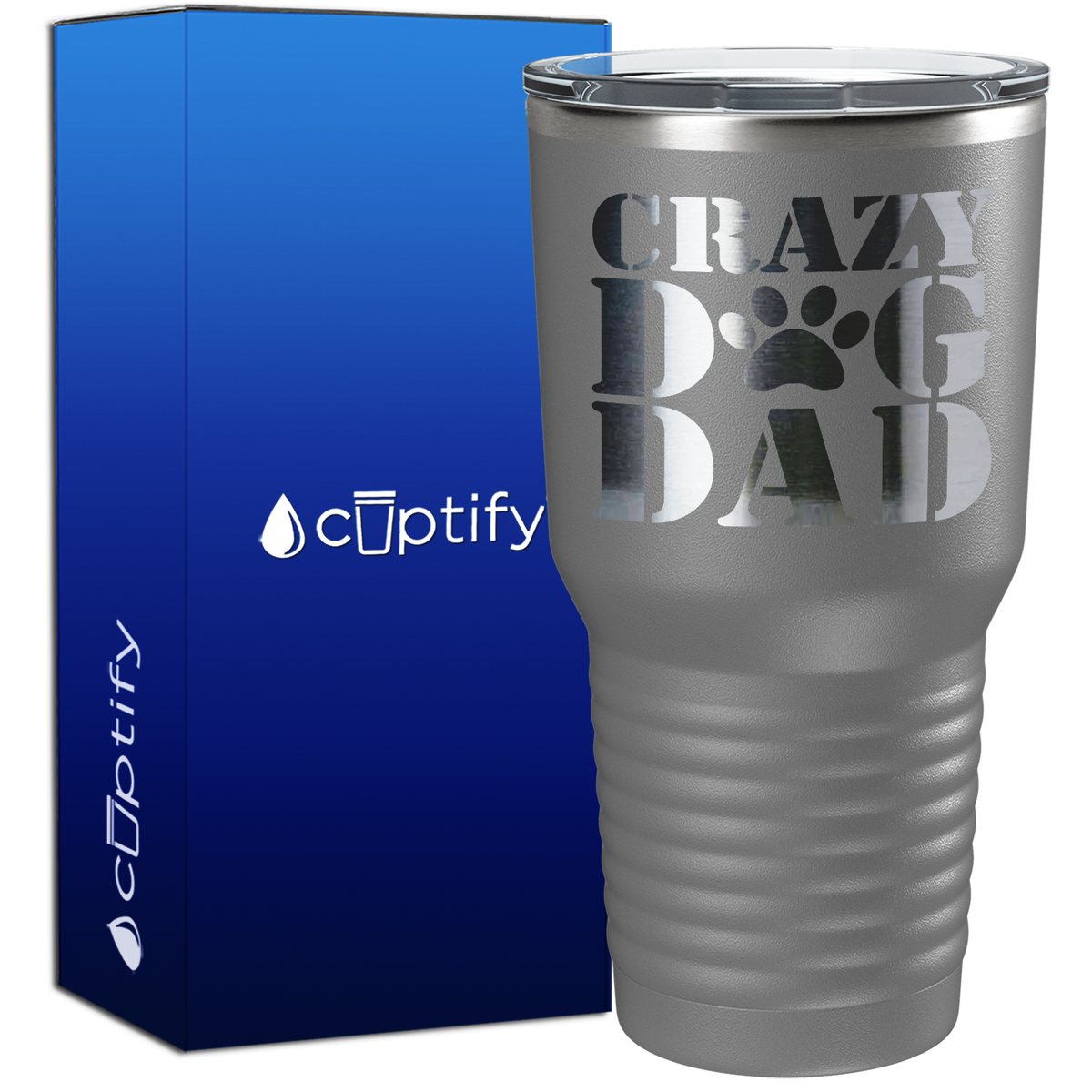 Crazy Dog Dad 30oz Dogs Tumbler