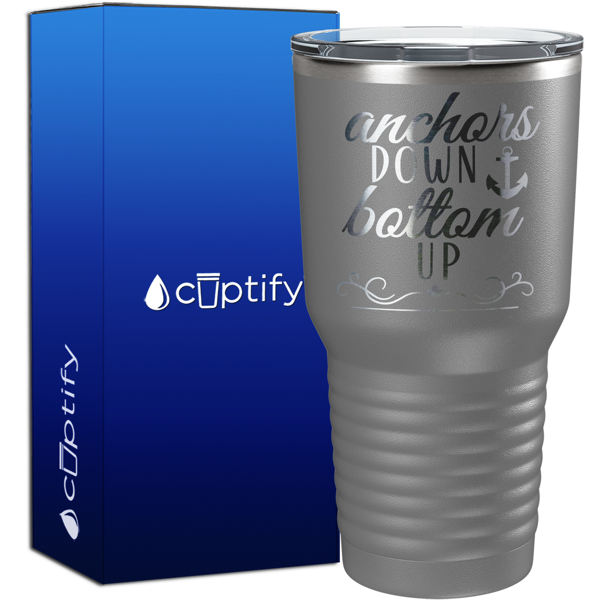 Anchors Down Bottoms Up 30oz Anchor Tumbler