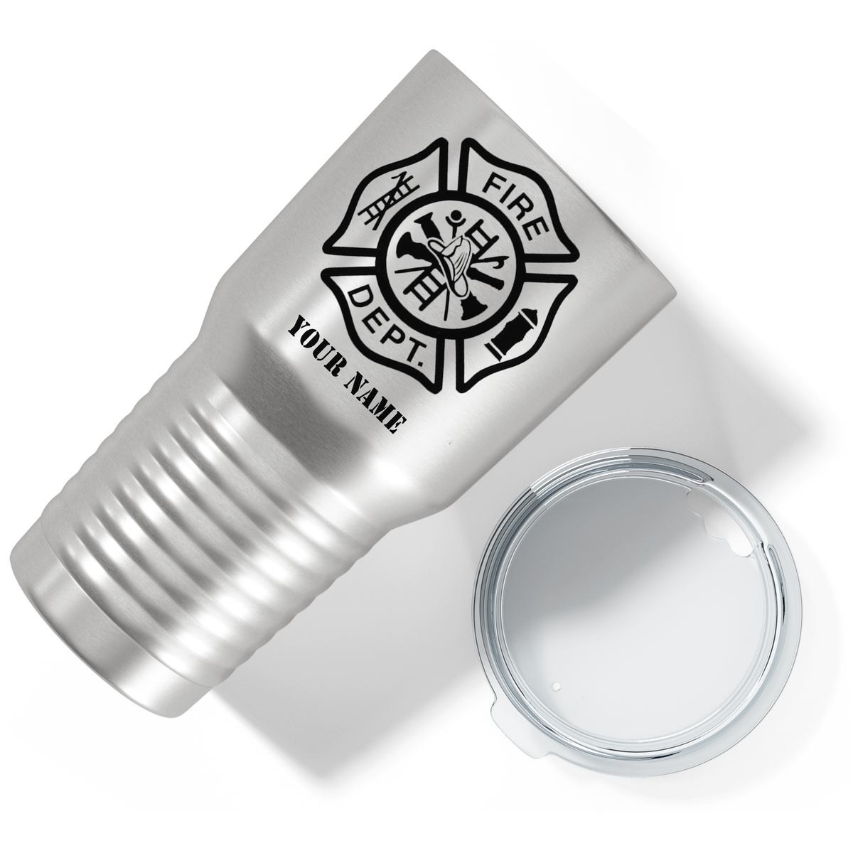 Personalized Fire Dept on Stainless 30oz Firefighter Tumbler