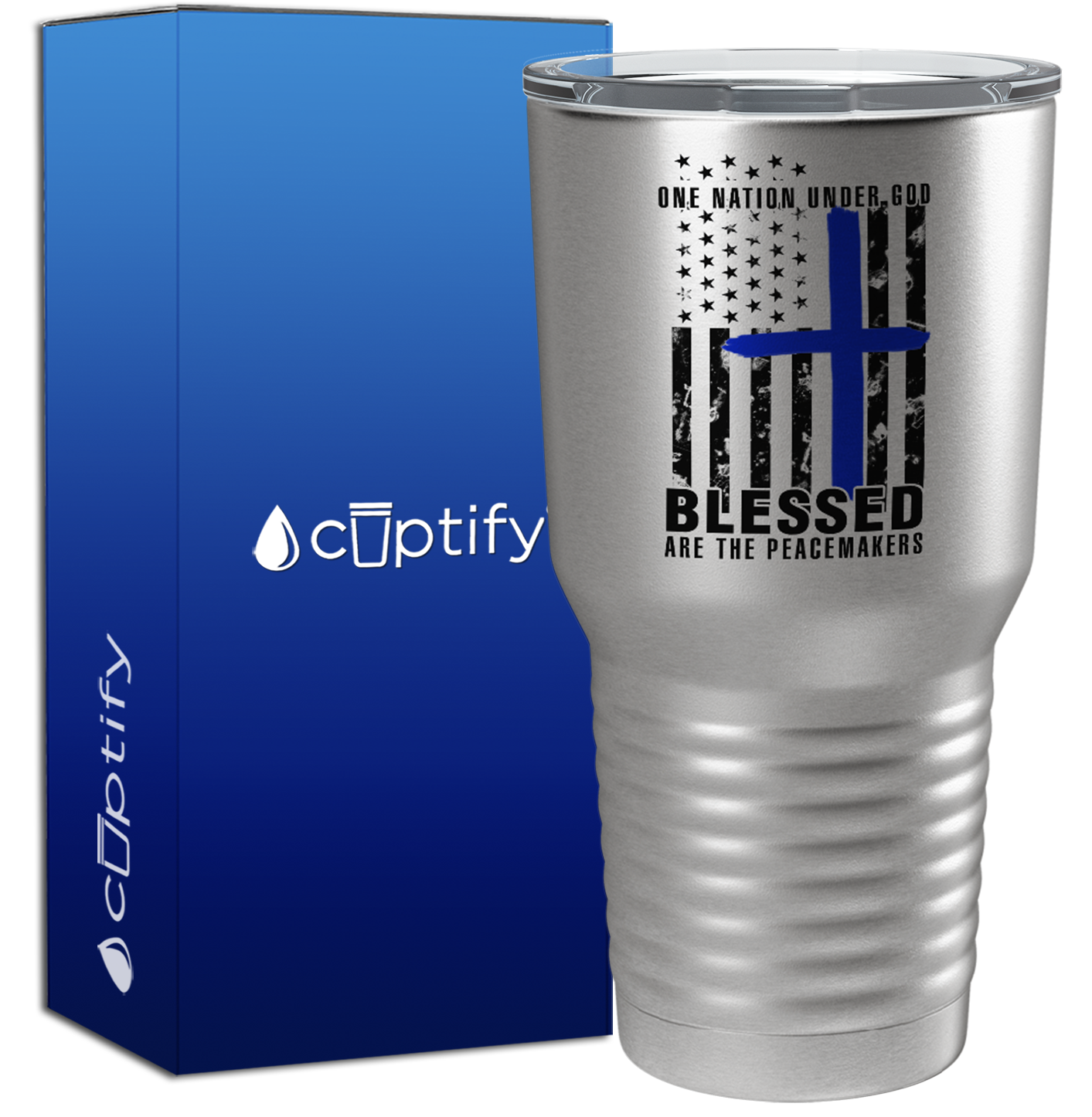 Blessed on the Peacemakers on Stainless 30oz Police Tumbler