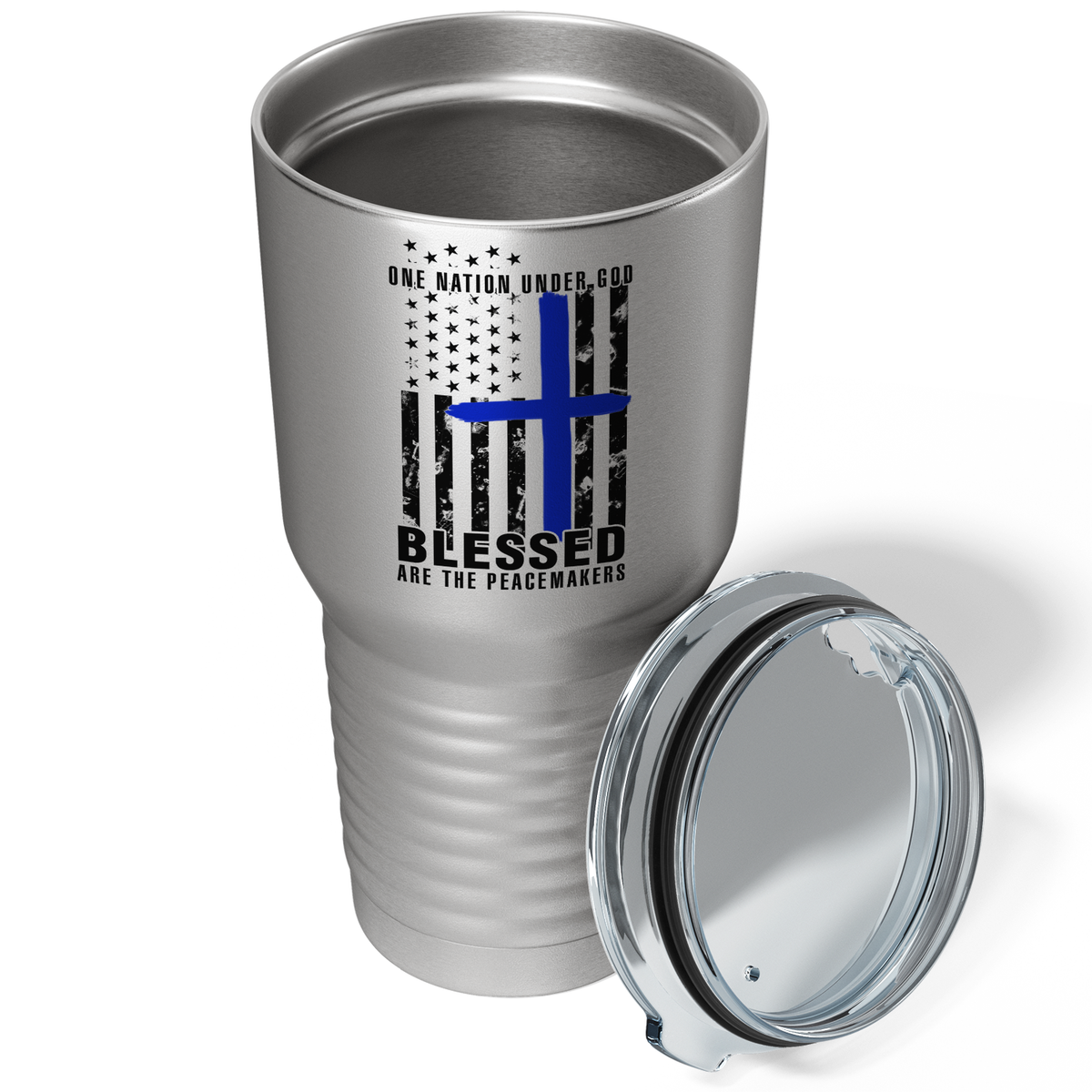 Blessed on the Peacemakers on Stainless 30oz Police Tumbler