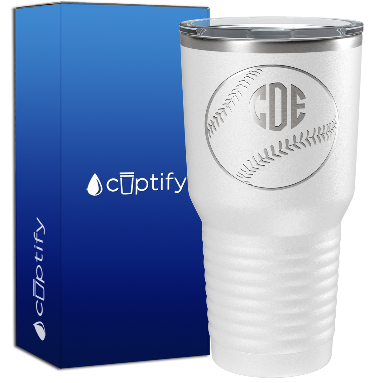 Baseball Monogram 30oz Baseball Tumbler